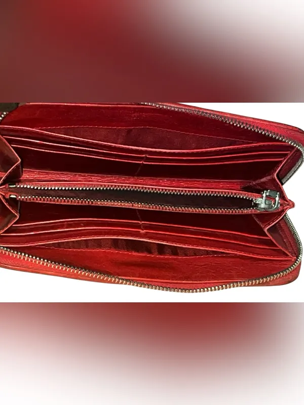 Miu Miu Matelassé Leather Wallet Red Quilted Zip Logo Hardware SOLD AS IS - Image 10