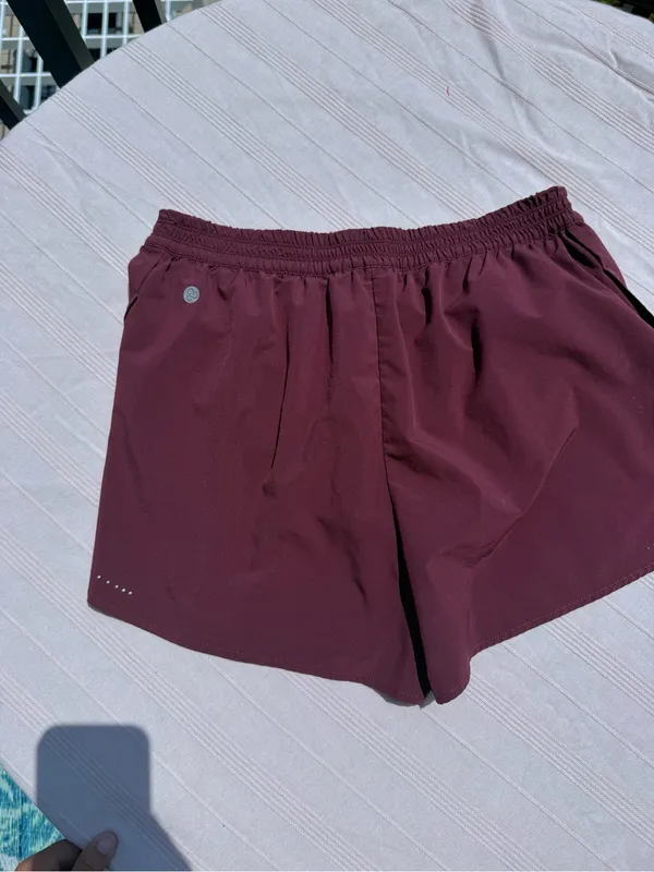 Zella Burgundy Athletic Shorts with Side Split - Image 6