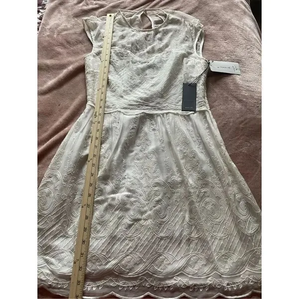 NWT Dolce Vita Kloey Silk Embroidery Dress Ivory Sz S. Formal Bridal cocktail - Image 13