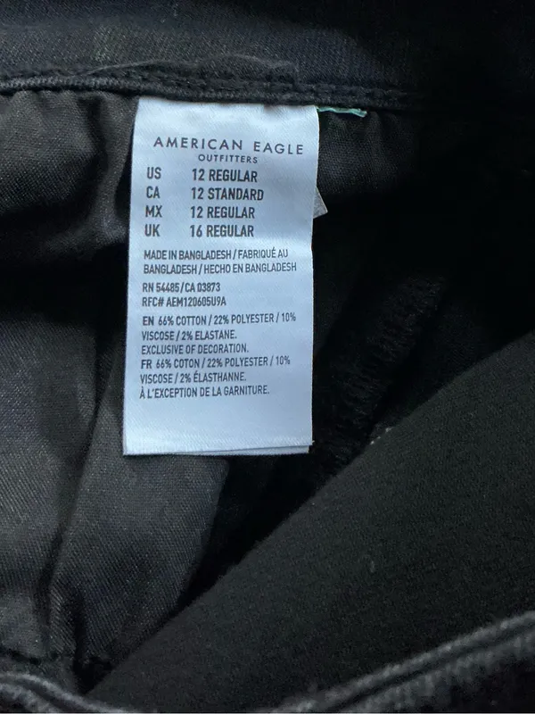 American Eagle Outfitters Black Skinny High-Rise‎ Jeans - Image 2
