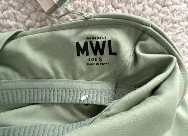 Madewell Flex Fitness Dress w/Built in Shorts Tennis Pickle Ball Green Size S - Image 5