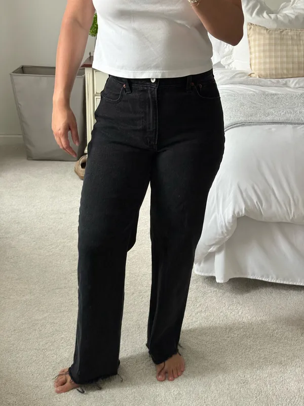 Abercrombie high rise 90 relaxed black jeans - Image 4