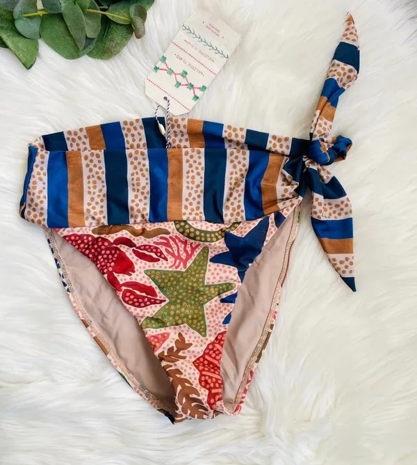 Anthropologie x Farm Rio Charm Of The Sea Bikini Bottoms, Size S - Image 5