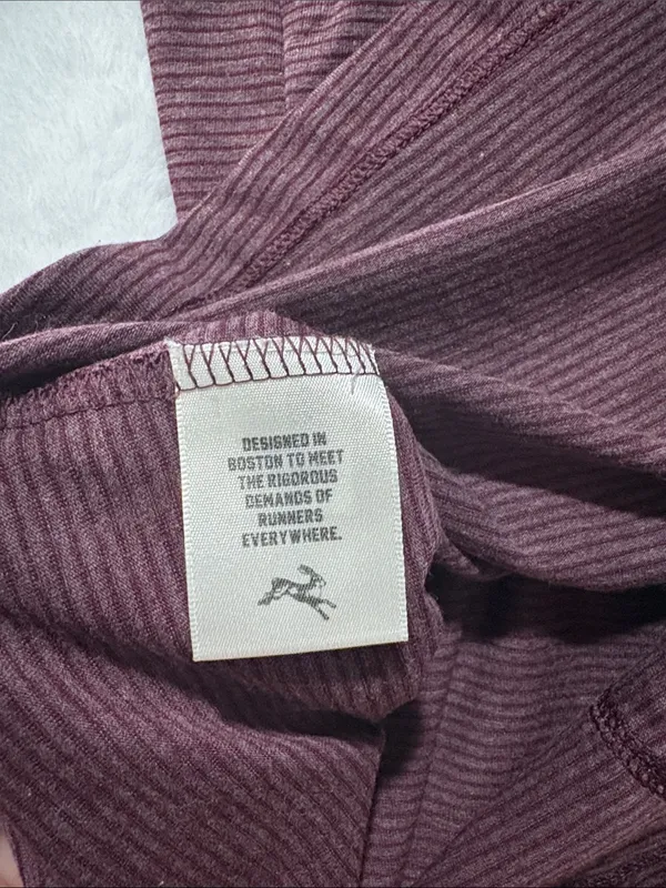 Tracksmith size medium Heathered Plum Stripe Racerback Training Tank Purple - Image 7