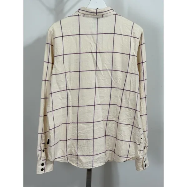 Patagonia Button Down Shirt Women's Flannel Plaid Long Sleeve Casual Size L - Image 7