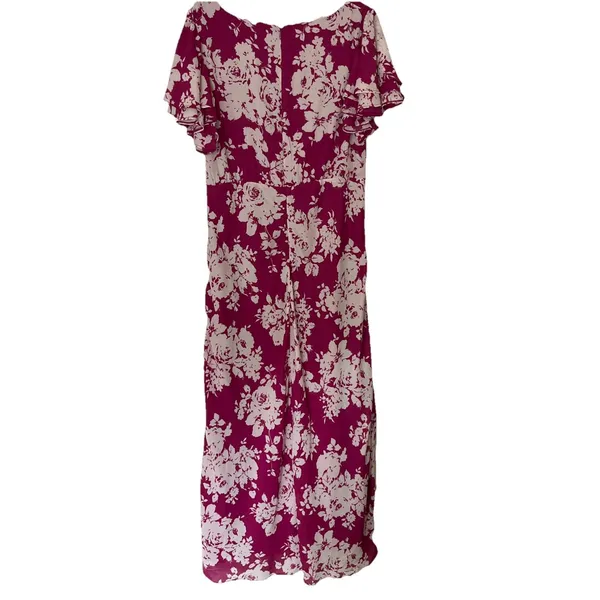 Abercrombie & Fitch Maxi Dress NWT Pink Floral Ruffle Sleeve Slip Dress XL - Image 8