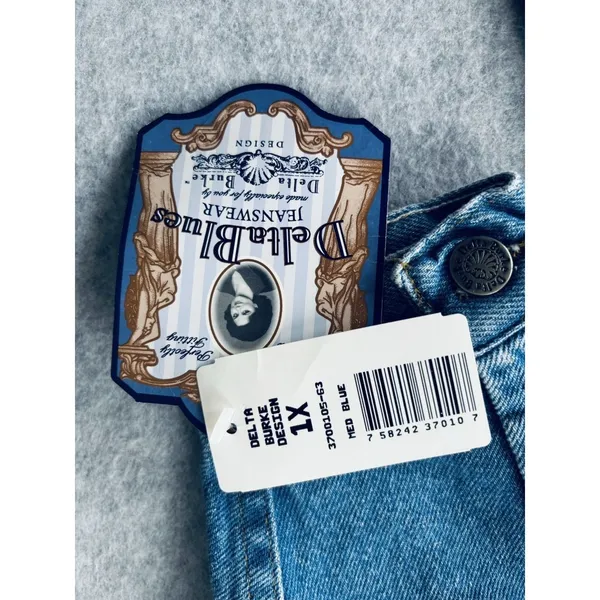 Vintage Delta Blues Jeans wear Denim Jacket Coat - Women's Size 1X‎ NWT 90s - Image 6