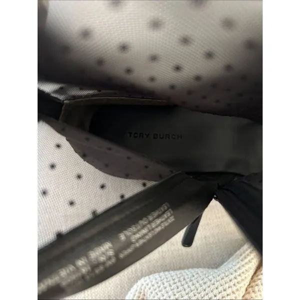 Tory Burch Polka-Dot Mesh Cap-Toe Ankle Booties, Black, Size 8, NWT no box. - Image 12