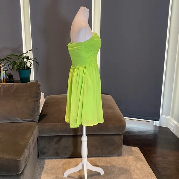 Women’s Lime Green Short Chiffon Prom Party Homecoming Dress Size 8 NWT - Image 5