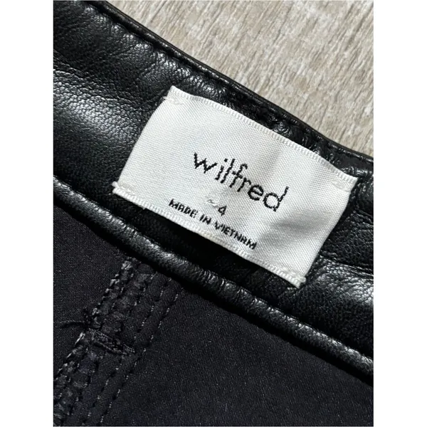 Aritzia Wilfred The Melina Pant Black Vegan Leather Pants Size 4 High Waisted - Image 11