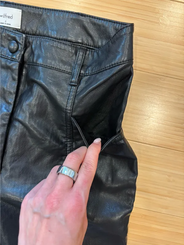 Aritzia Vegan Leather Pants - Image 4