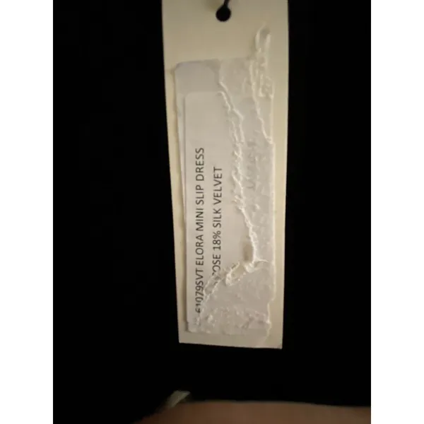 L'AGENCE Elora mini slip dress black‎ velvet Size 2 - Image 6