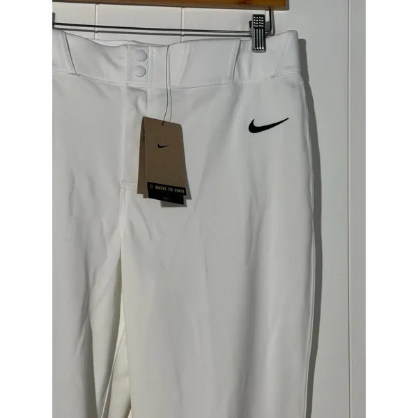 Nike Womens Softball Pants Large White Tight Fit NWT Snap Front Dri-FIT - Image 5