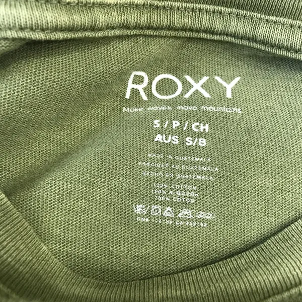 Roxy Women's Surfs Up Short Sleeve T-Shirt in Oil Green size S NWT - Image 6