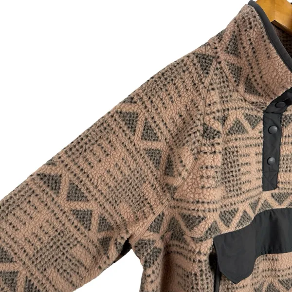 Carhartt T Snap Fleece Sweatshirt Desert Taupe Aztec Women’s XXXL OJ4991-W Pink - Image 7