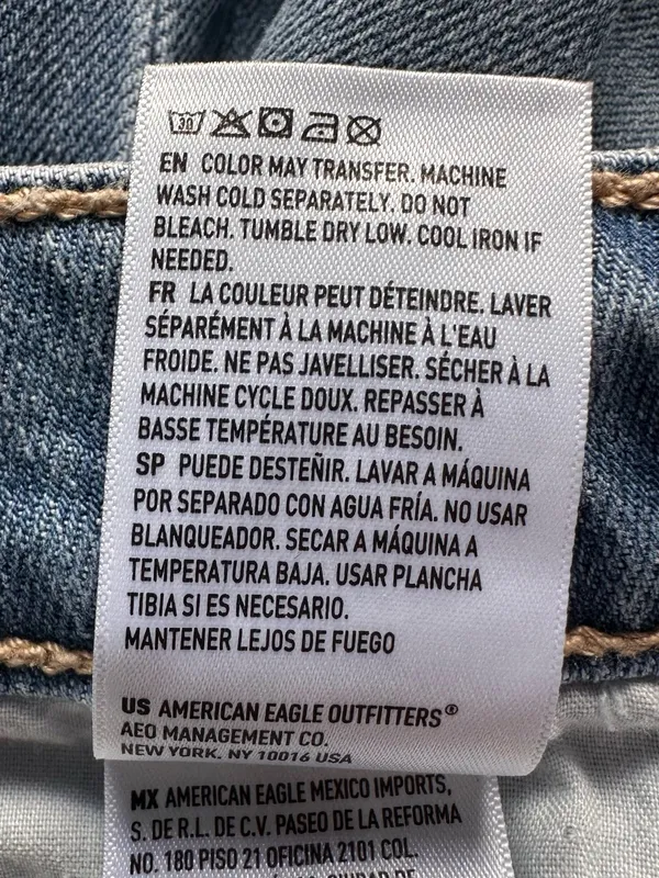 American Eagle Dreamy Drape Super High Rise Baggy Wide Leg Jeans size 18 short - Image 10