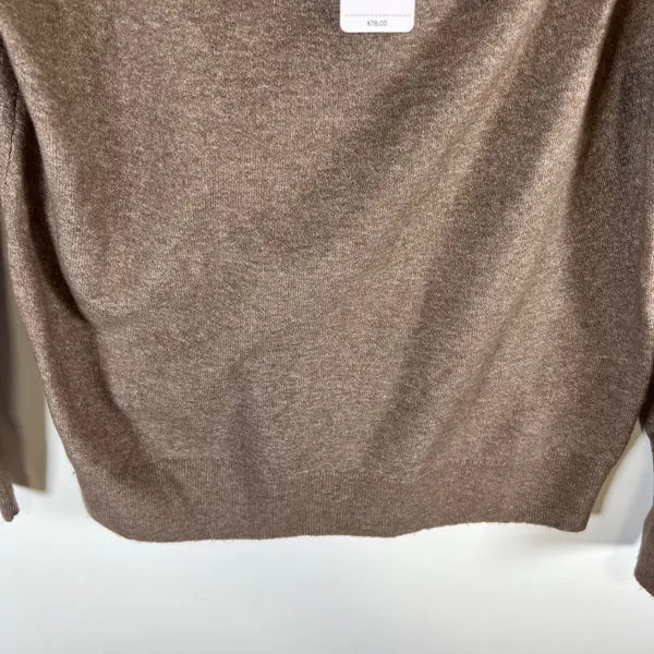 Express‎ Womens Cowl Neck Off Shoulder Sweater Brown Long Sleeve Knit Medium NEW - Image 3