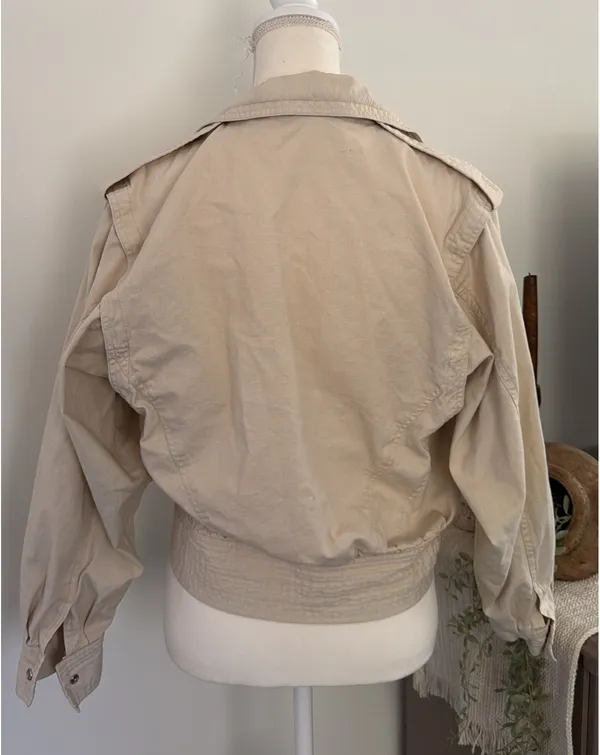 Vintage Beige Jacket Tan Size XS - Image 3