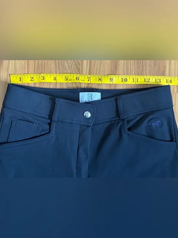 SmartPak Hadley Mid-Rise Knee Patch Breeches - Navy Blue, Size 28 R - Image 4