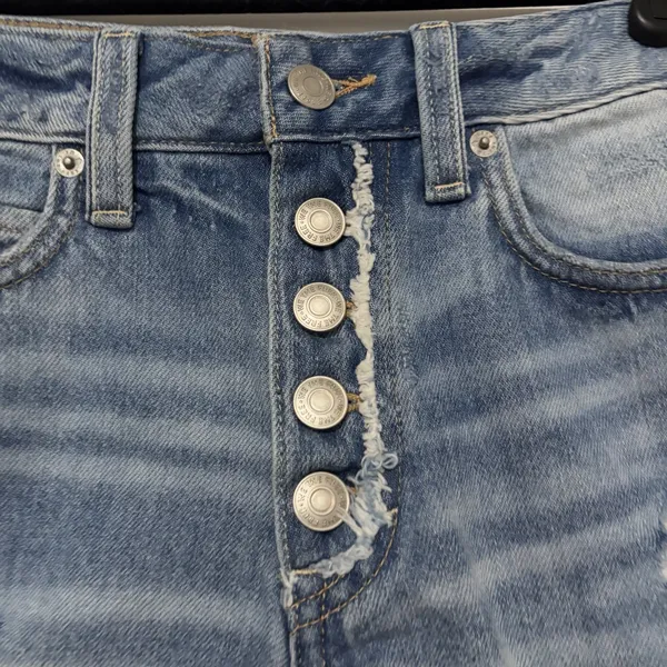 NWT WE THE FREE / FREE PEOPLE Romeo Rolled Cuff Distressed Button Fly Shorts 25 - Image 5
