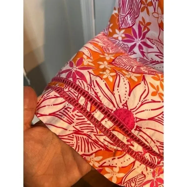 Lilly Pulitzer tropical floral dress smocked size 14 - Image 5