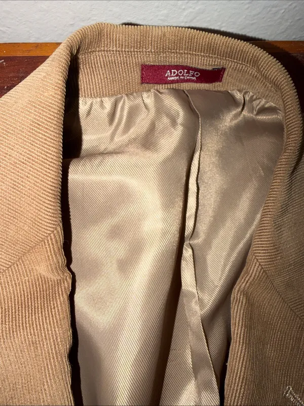 Vintage Italian Corduroy Sport Coat unisex 90s Retro Preppy Corduroy Blazer - Image 6