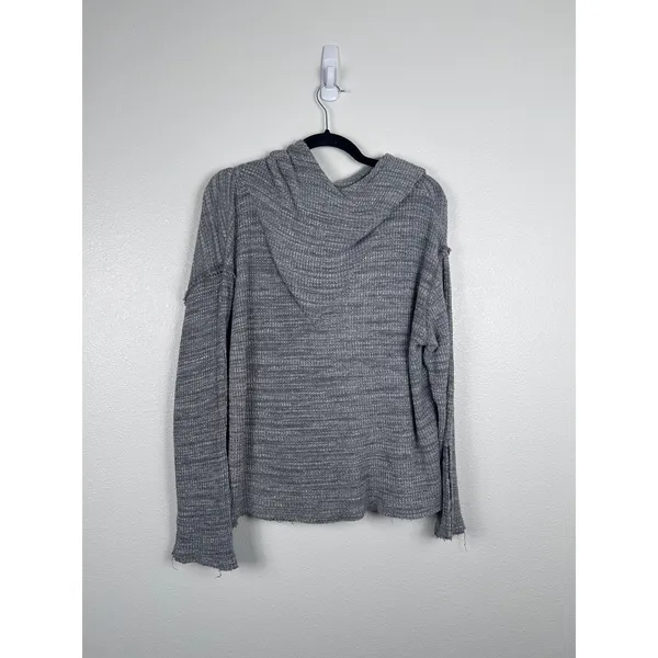 Free People Beach Women's Erica‎ Hoodie Gray Sz M - Image 4