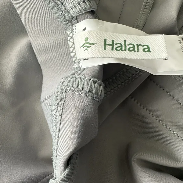 NWT Halara Pants L Flex High Waisted Straight Leg Crepe Work Gray Pockets - Image 5