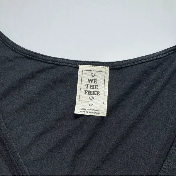 Free People We the Free Knot Me Tee in Black Size Small NWOT - Image 4