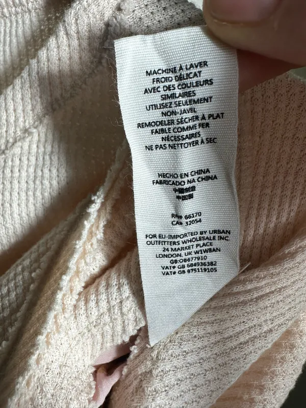 242. We The Free Free People Cream Thermal Boho Mixed Print Sleeve Top - Image 6