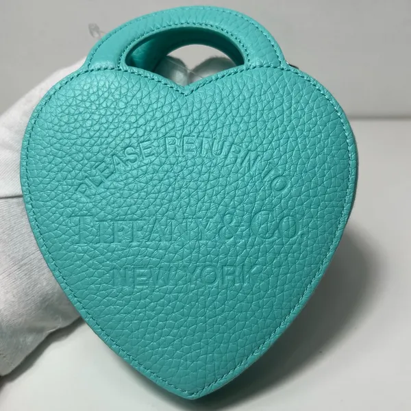Tiffany & Co. Return To Tiffany Heart Shaped Leather Mini Bag Coin Purse Case - Image 4