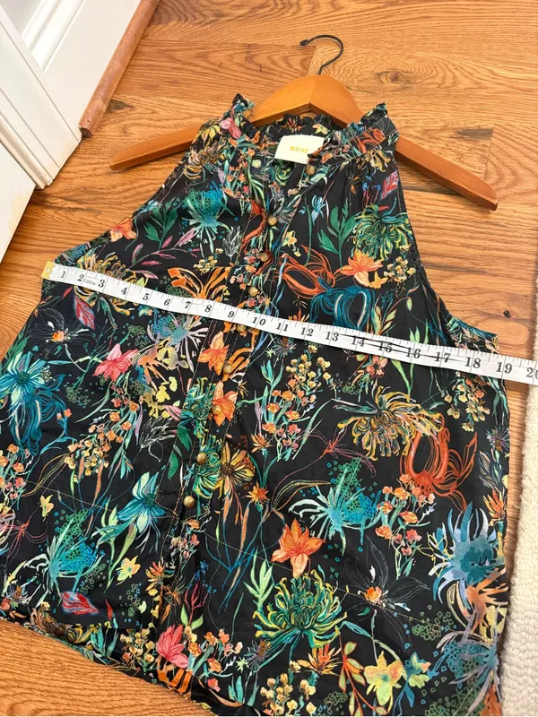 Maeve Prema Floral Tank Size Large Tropical Flowers Fun Print - Image 8