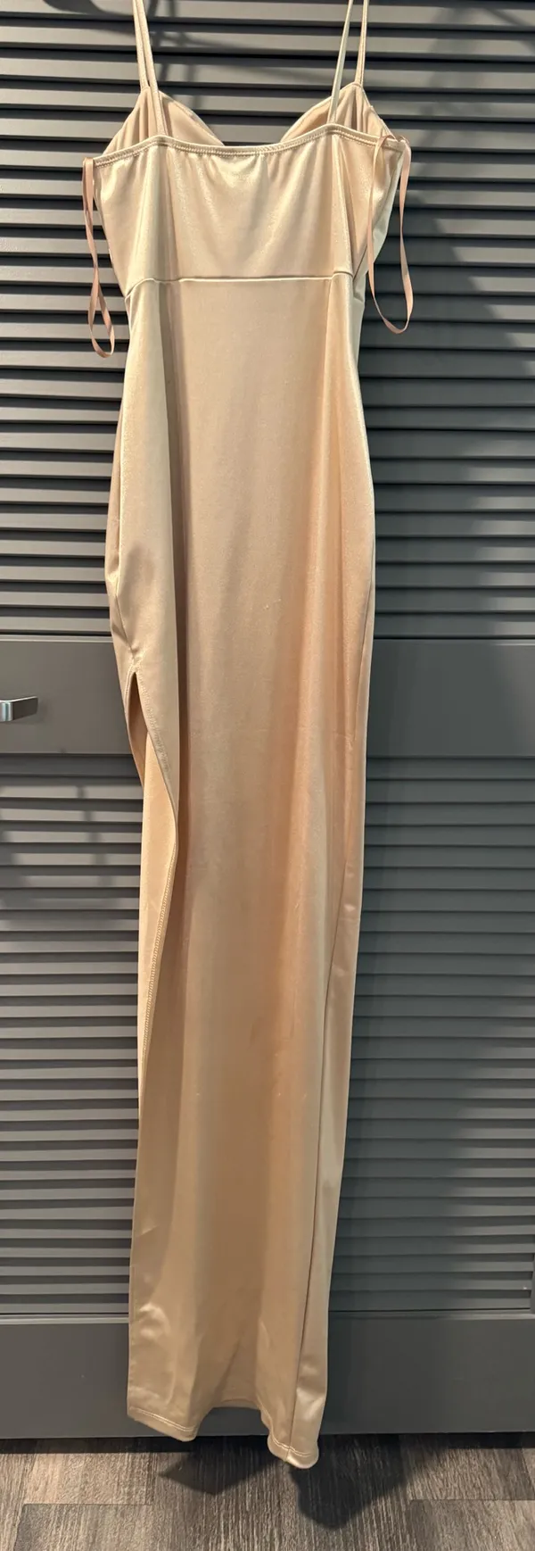 Satin Gold Windsor Dress - Image 4