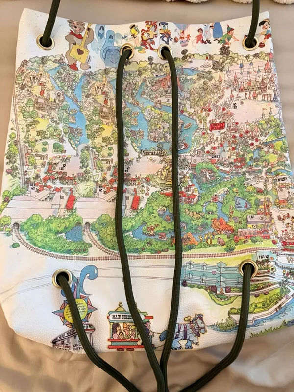 Walt Disney World 50th Anniversary Magic Kingdom Map Tote/Convertible Backpack. - Image 7