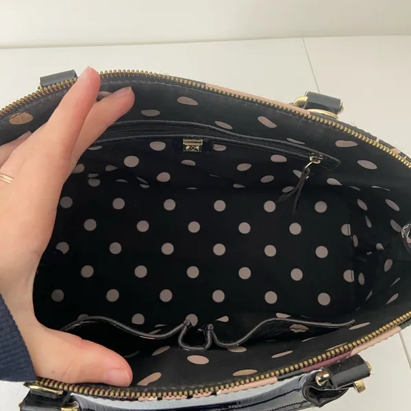 Anne Klein‎ women’s floral pink burgundy black gold hardware shoulder purse zip - Image 5