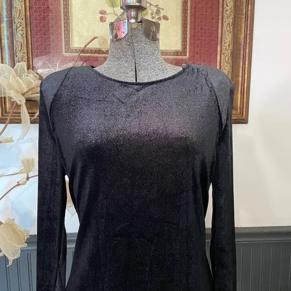 NWT Highline Collective Starry Night Velvet Long Sleeve Mini Dress Sz L 💛🎀 - Image 5