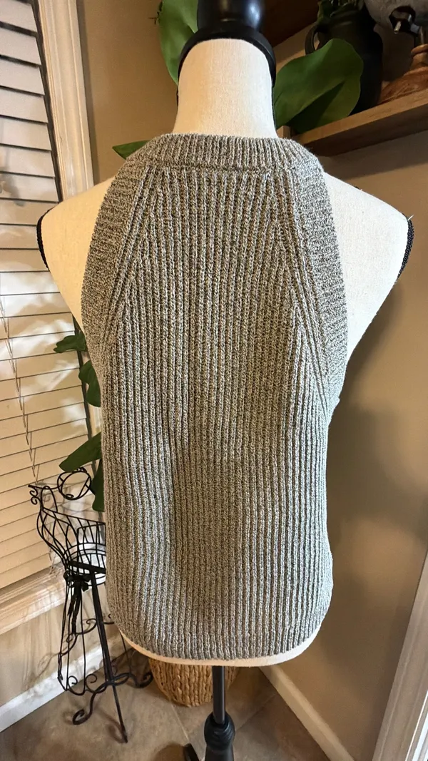 Madewell Gray Ribbed Knit Top - Image 3