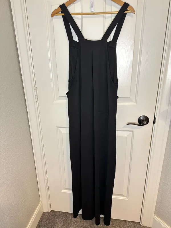 Halara Black Pockets Waffle Casual Wide Leg Overalls - Image 4