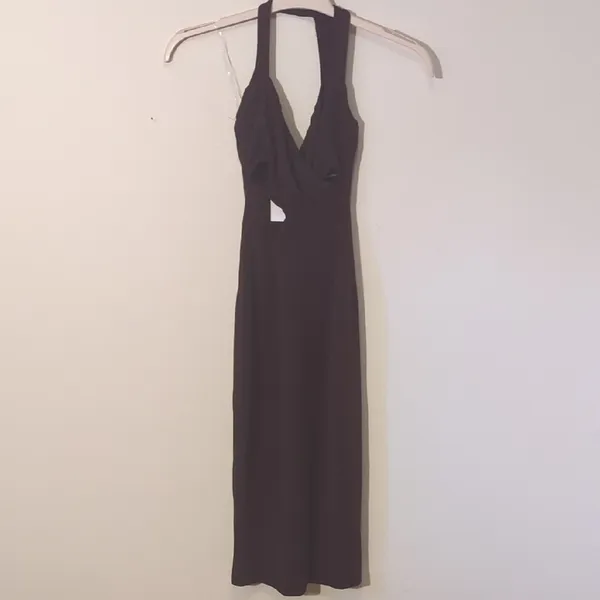 NWT Nookie XS Coco Midi Muscat Plum Cut Out One Shoulder Bodycon Cocktail Dress - Image 3