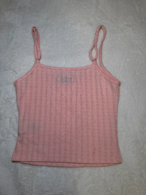 Edikted Coquette Y2K Fairy Bow Lace Trim pink crop cami top Size Small - Image 7