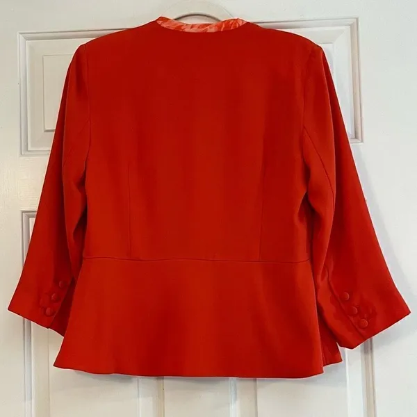 CAbi Orange Wrap Blazer Jane Jacket Size 4 - Image 2