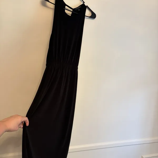 Banana Republic‎ Black Sleeveless Dress Cross back XS Normcore Everyday Casual - Image 3