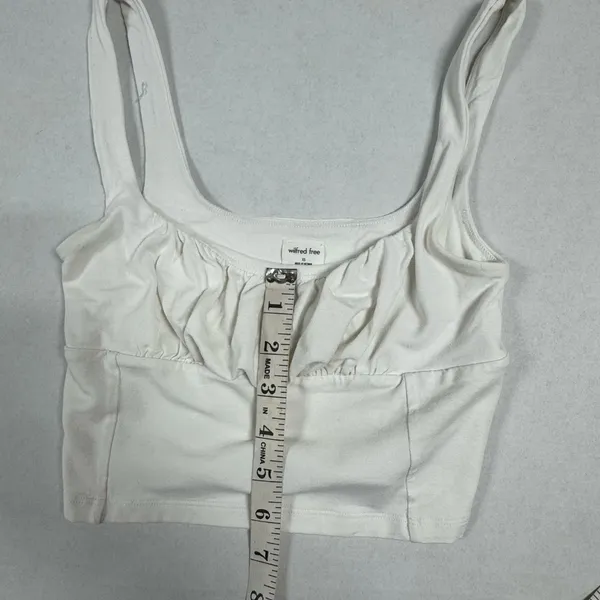 Aritzia Wilfred Free - Orbit Tank - White Crop Top -‎ Size XS. - Image 9