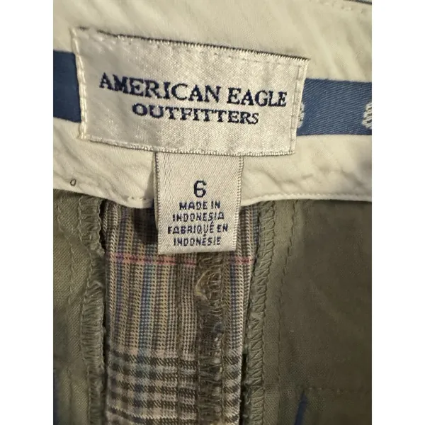 American Eagle Pencil Skirt Women’s Size 6 Gray Plaid Preppy Front Slit EUC - Image 5