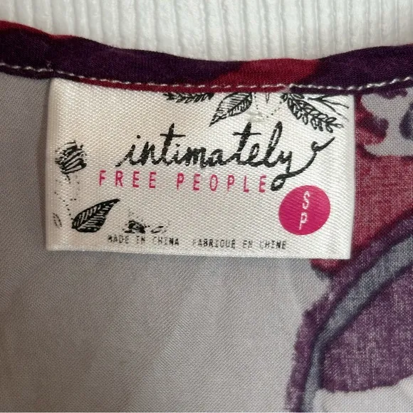 Free People Grey Floral Voile and Lace‎ Trapeze Slip Dress Size S - Image 8