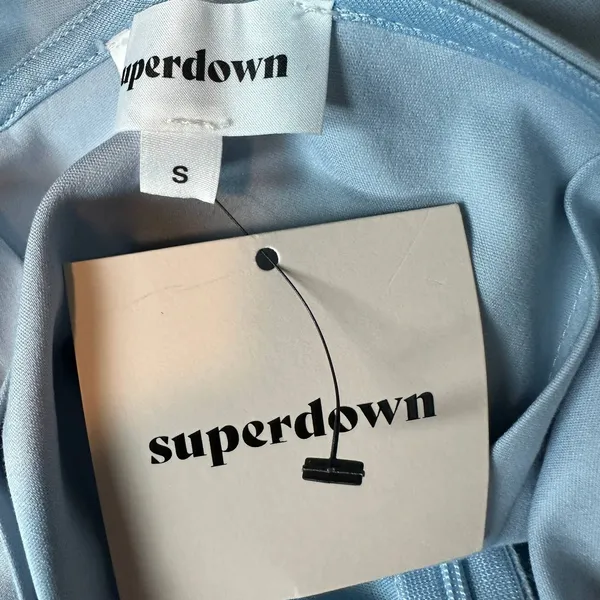Superdown Pastel Blue One Shoulder Mini Dress SMALL Bodycon Cocktail Revolve NEW - Image 6