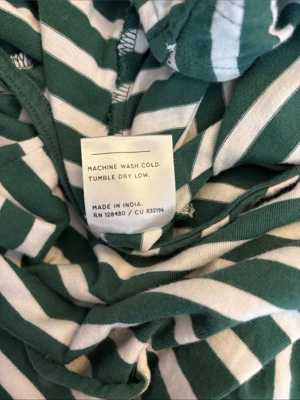 Pact Lounge Sleeveless Striped Jumpsuit Women Size Medium - Image 6