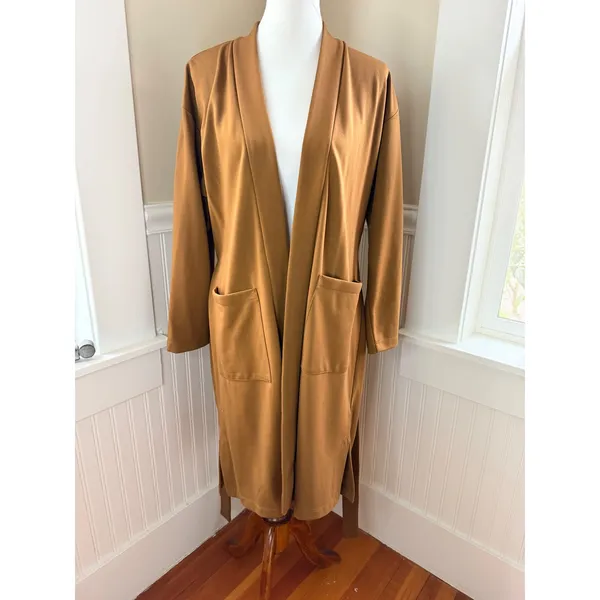 Eileen Fisher Flex Ponte Belted Jacket Cardigan Hazel Brown S - Image 11