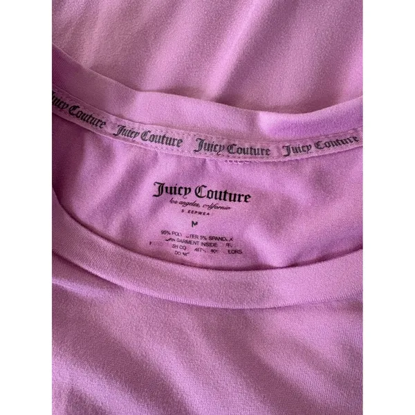 Juicy Couture Embellished‎ Rhinestone T-Shirt Dress Sleepwear Lavender Medium - Image 4