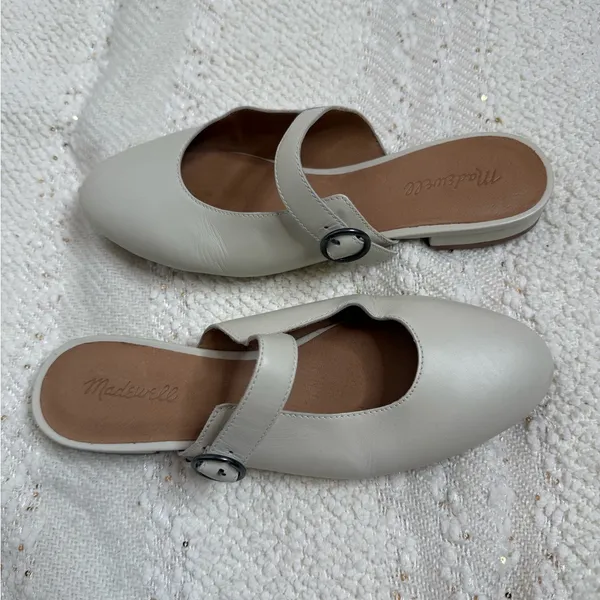 Madewell The Kinley Mary Jane Mule in Ivory Cream Size 9.5 - Image 2